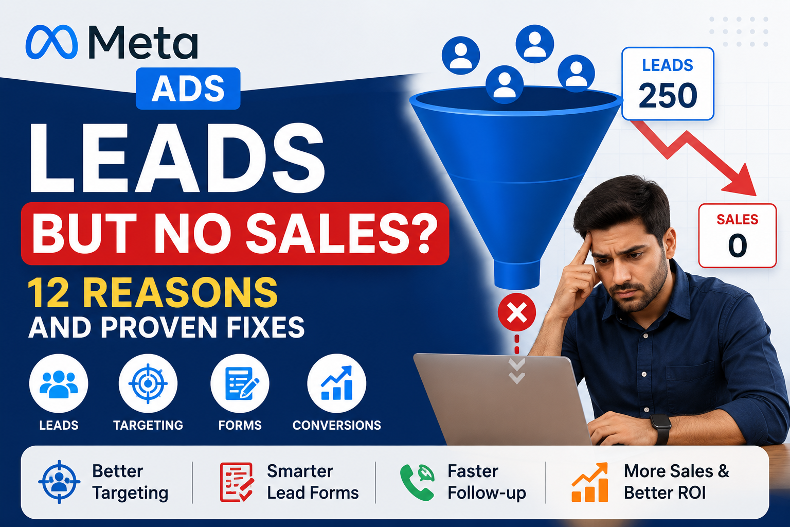 Meta Ads leads but no sales campaign performance analysis